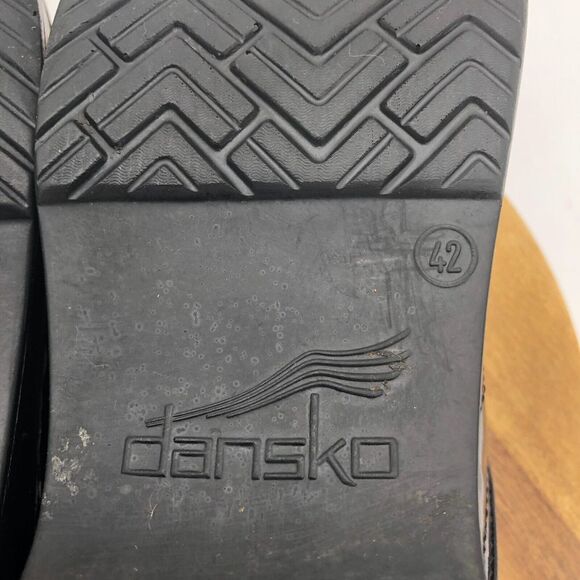 Dansko Professional Clogs Shoes Womens 11.5 Multi Scribble Patent Leather - Picture 8 of 11